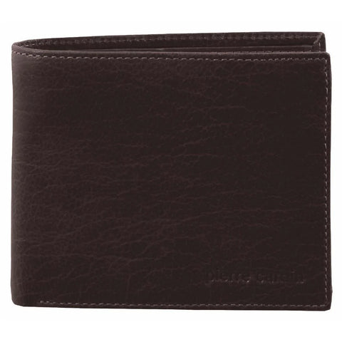Pierre Cardin Rustic Leather Tri-Fold Wallet - Brown