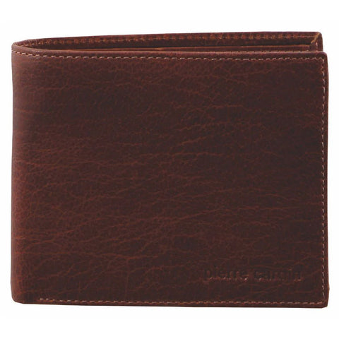 Pierre Cardin Rustic Leather Tri-Fold Wallet - Chestnut
