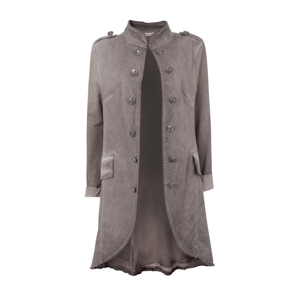 Distressed military jacket on sale