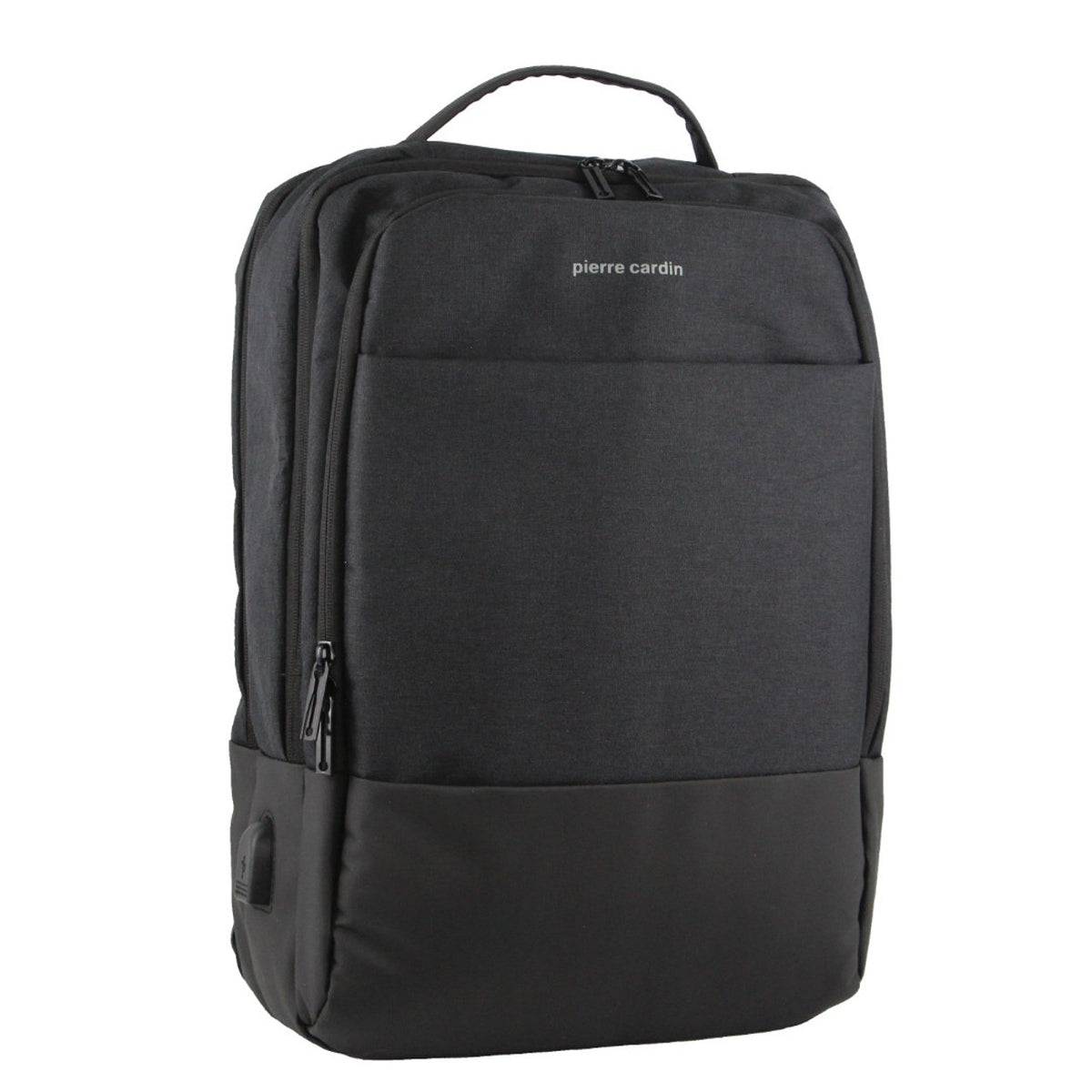PIERRE CARDIN BUSINESS TRAVEL BACKPACK WITH USB PORT BLACK Tom Bridget Boutique