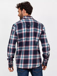 BRAKEBURN CHECKED SHIRT - NAVY