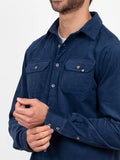 BRAKEBURN CORD SHIRT - NAVY