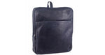 PIERRE CARDIN RUSTIC LEATHER COMPUTER BACKPACK - MIDNIGHT
