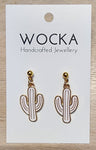 Cactus Studs - White