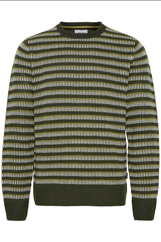 Blend Striped Knit Sweater - Rosin
