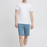 Blend Woven Pattern Shorts - Blue