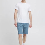 Blend Woven Pattern Shorts - Blue