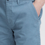 Blend Woven Pattern Shorts - Blue