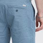 Blend Woven Pattern Shorts - Blue