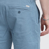 Blend Woven Pattern Shorts - Blue