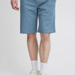 Blend Woven Pattern Shorts - Blue