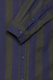 Blend Striped Shirt - Navy/Olive