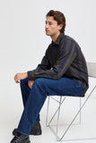 Blend Striped Shirt - Navy/Olive