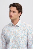 Blend Fine Floral Long Sleeve Shirt - White