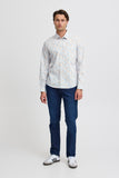 Blend Fine Floral Long Sleeve Shirt - White