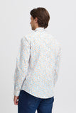 Blend Fine Floral Long Sleeve Shirt - White