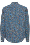 Blend Fine Floral Long Sleeve Shirt - Navy