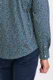 Blend Fine Floral Long Sleeve Shirt - Navy