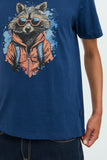 Blend Racoon Tee - Blue