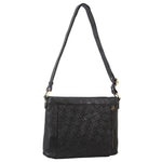 Pierre Cardin Woven Embossed Leather Bag - Black