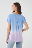 FDJ Dip Dyed Boatneck Top - Wild Pansy Ombre