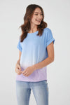 FDJ Dip Dyed Boatneck Top - Wild Pansy Ombre