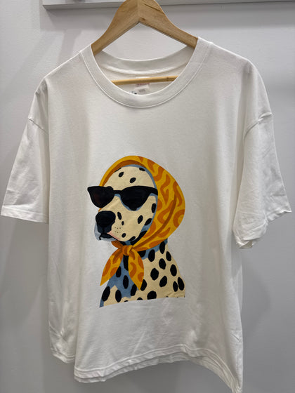Fashion Dog Tee - Dalmatian White