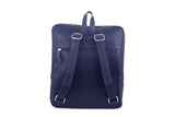 PIERRE CARDIN RUSTIC LEATHER COMPUTER BACKPACK - MIDNIGHT