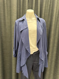 GIVONI OPEN TAB-SLV JACKET - BLUE