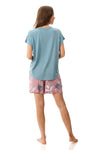 Lani Tropical Print Short Pyjamas - Cinnamon