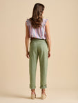 Blake Turn Up Trousers - Green