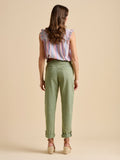 Blake Turn Up Trousers - Green