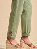 Blake Turn Up Trousers - Green