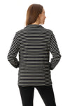Nebo Striped Zip Jacket - Black/Cream