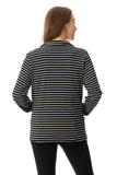 Nebo Striped Zip Jacket - Black/Cream