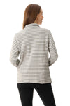 Nebo Striped Zip Jacket - Grey/Cream