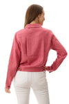 Casual linen jacket - Rosewood