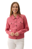 Casual linen jacket - Rosewood
