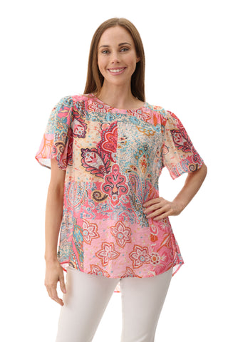 Blossom flounce sleeve top