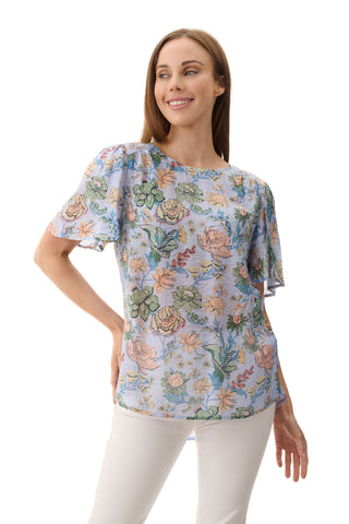 Marsh flounce sleeve top