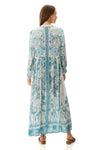 Peony print dress