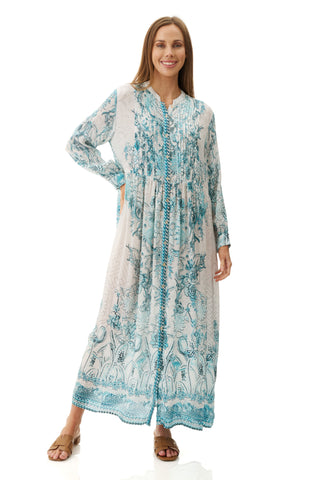 Peony print dress