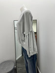 Suzy D Bea Sweatshirt with Balloon Sleeve - Light Grey