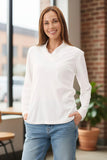 Crossover neck top - Ivory