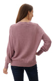 V-neck jumper - Dusty Rose