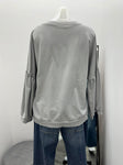 Suzy D Bea Sweatshirt with Balloon Sleeve - Light Grey