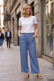 Linen pant - Denim crossdye