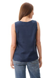 Linen shell top - Navy