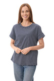 Striped Tee - Navy/White