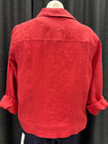Button linen jacket - Berry